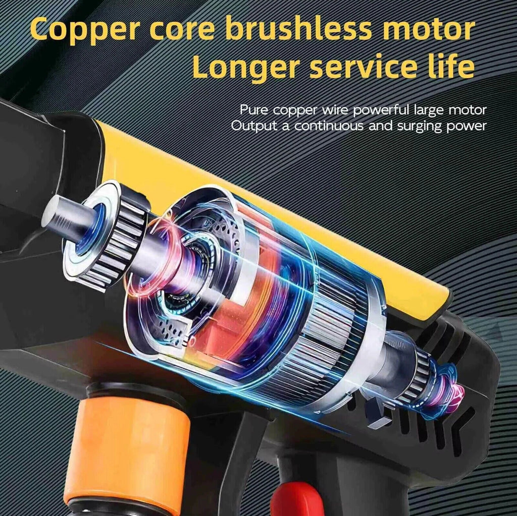 2 Battery Cordless Car High Pressure Washer Jet Water Wash Cleaner Gun Portable