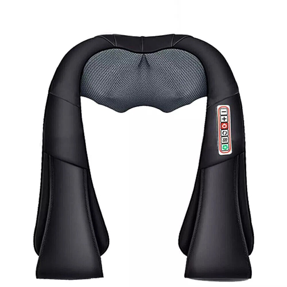 Electric Shiatsu Back Neck Shoulder Massager with Heat Kneading Body Car Home