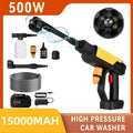 2 Battery Cordless Car High Pressure Washer Jet Water Wash Cleaner Gun Portable